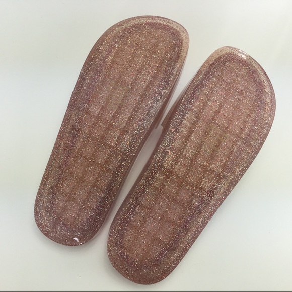 Kate Spade Glittery Jelly Flip Flop Pink Size 8B - Picture 7 of 8